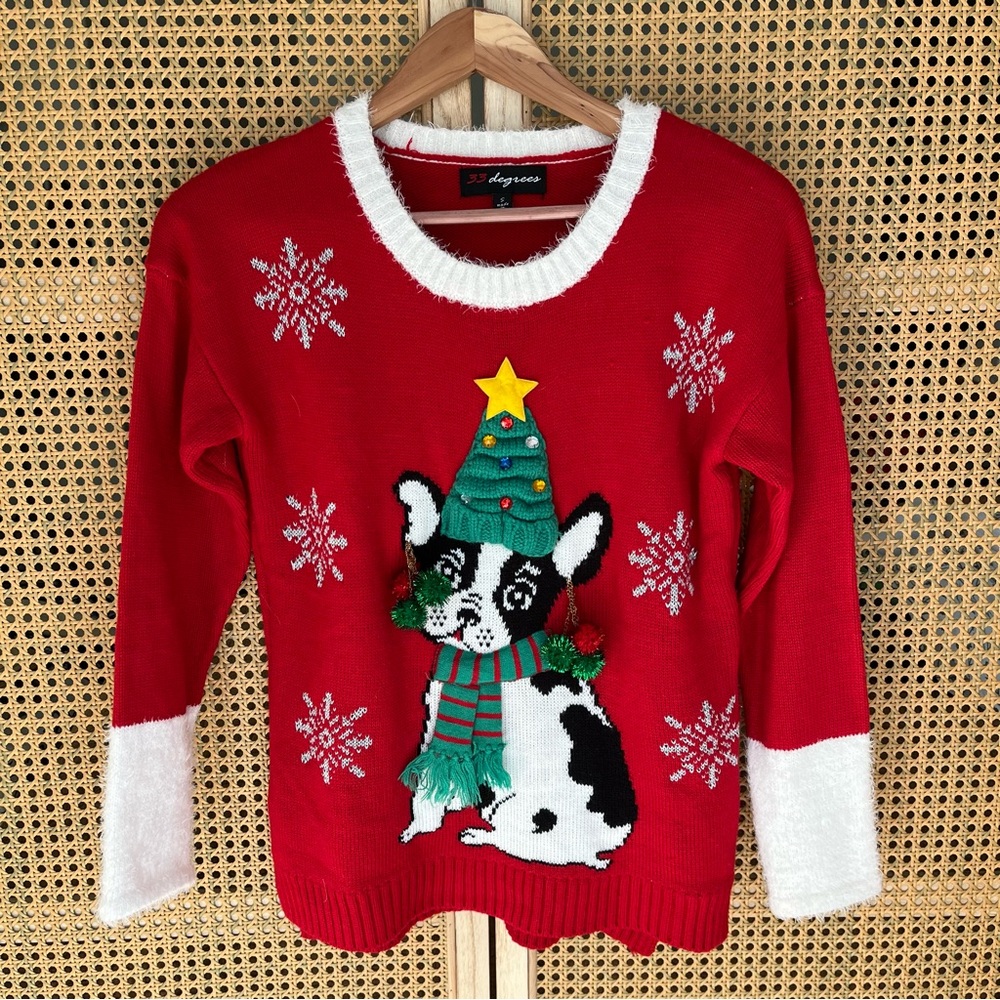 Ugly Christmas Sweater Dog Funny